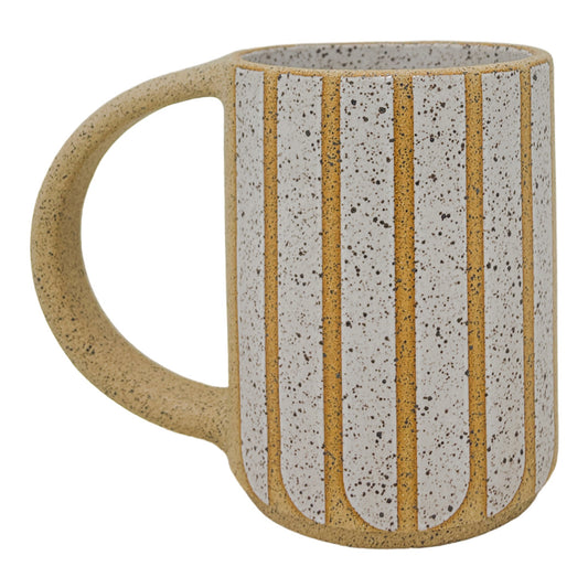 12 onzas. Taza - Líneas Redondeadas - Negro