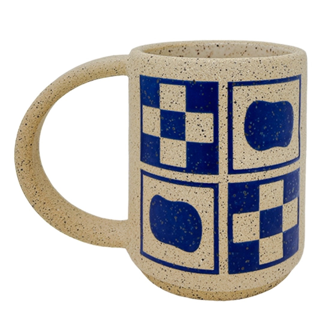 12oz. Mug - New Checkers - Matte Blue