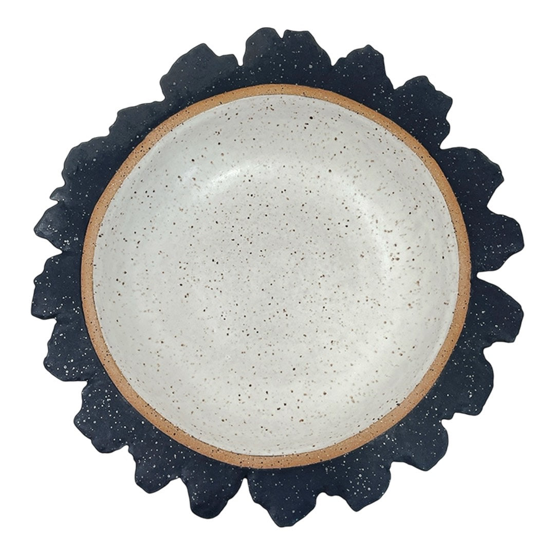 Organic Bowl - Sunflower - Matte Black & White