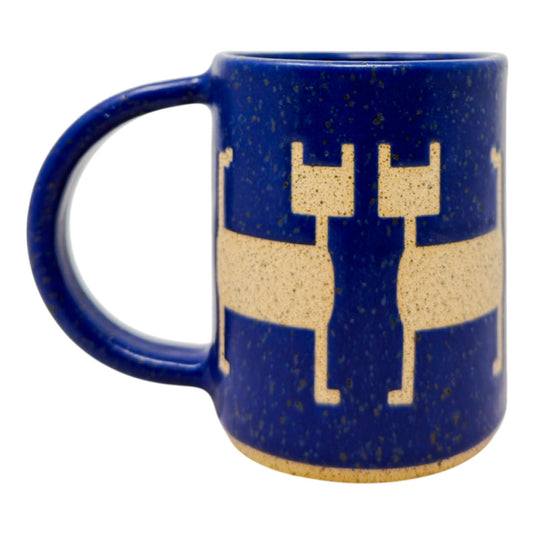 12oz. Mug - Cats Inversed - Matte Blue