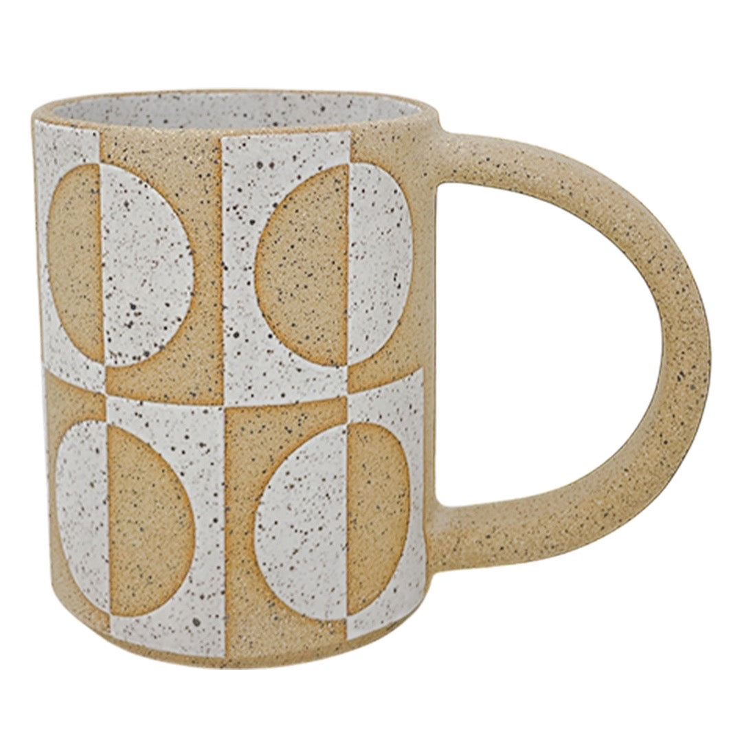 12 onzas. Taza - Líneas Redondeadas - Negro