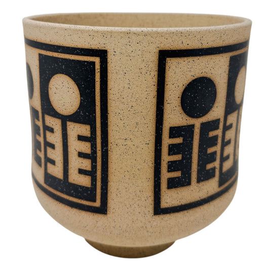 Large Footed Vessel - Sun Climber - Matte Black