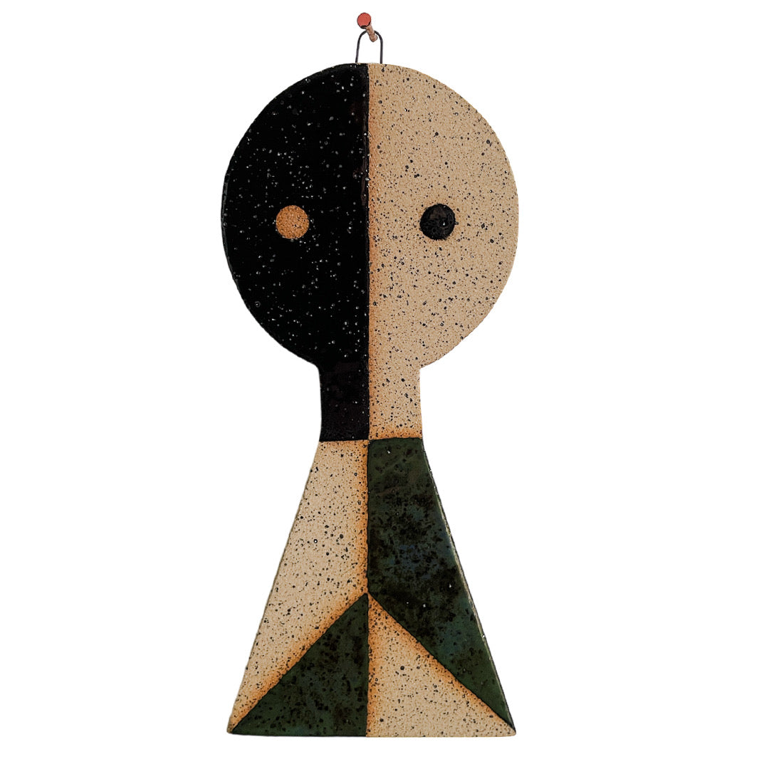 Buddy de escultura colgante - Negro y verde oscuro