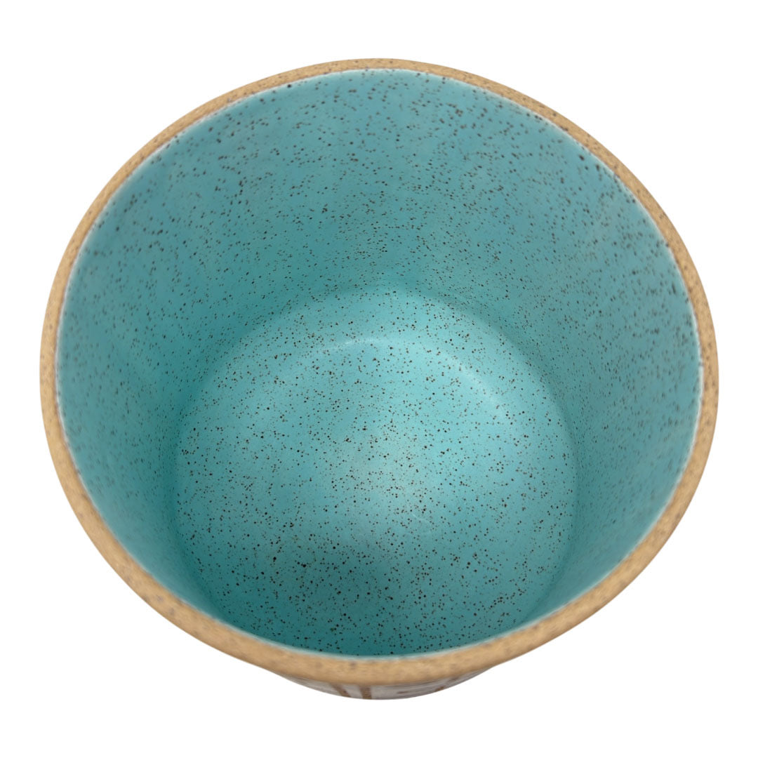 Large Vessel - Hug Face - Matte Black & Seafoam