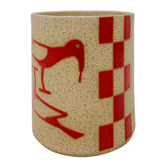 Vasija pequeña - Pájaros - Rojo