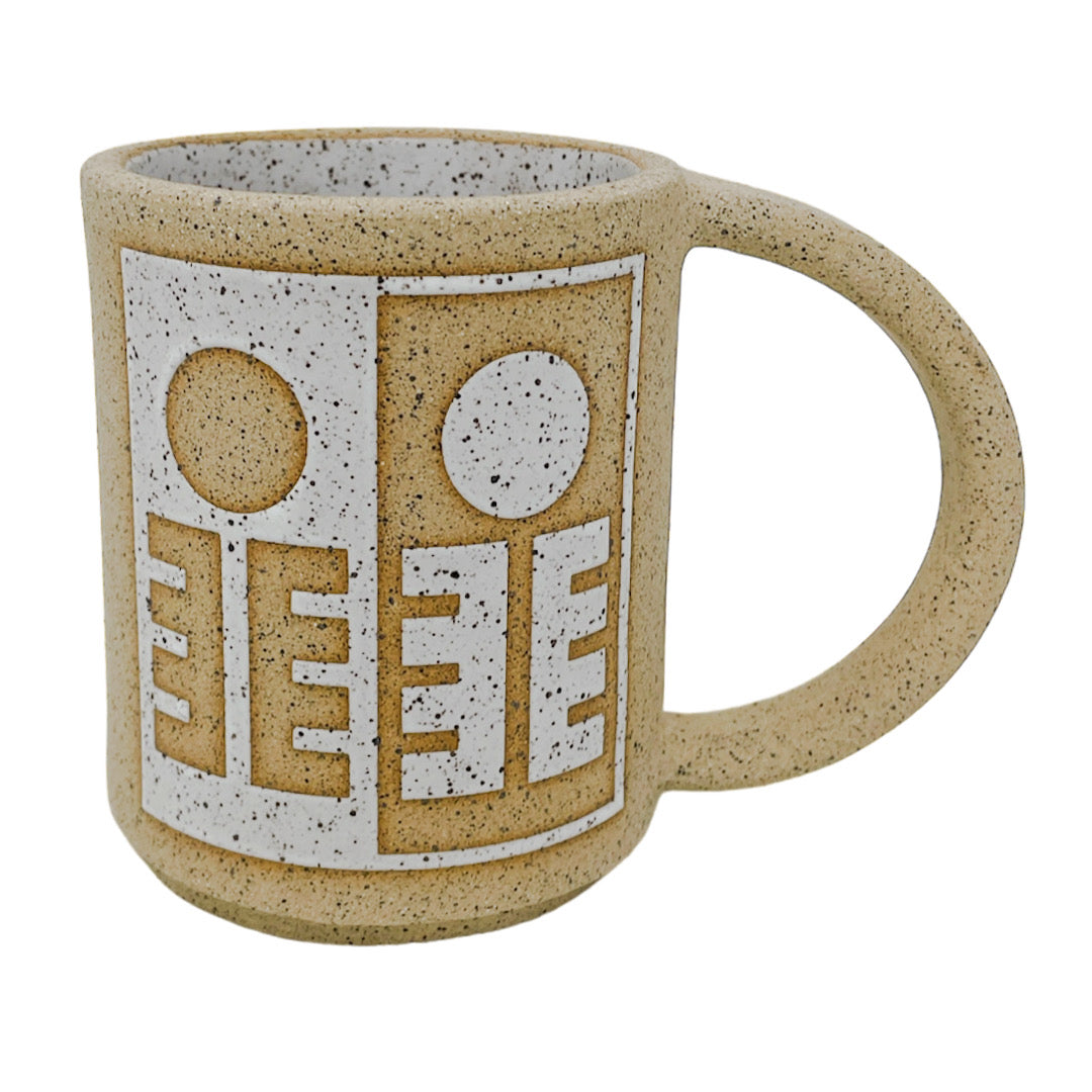 12 onzas. Taza - Líneas Redondeadas - Negro