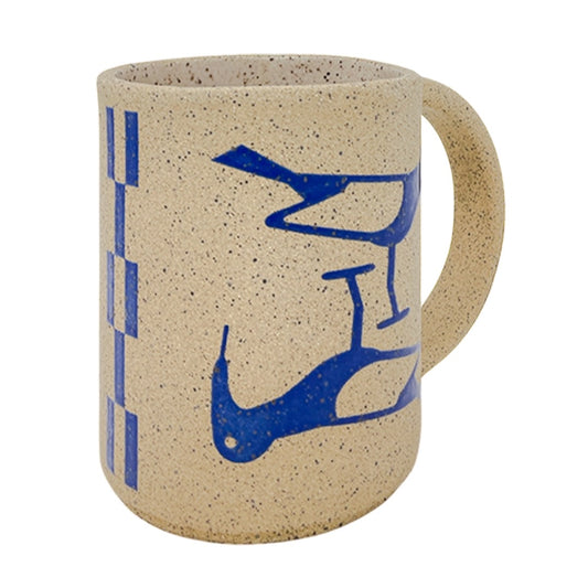 12oz. Mug - Birds - Matte Blue