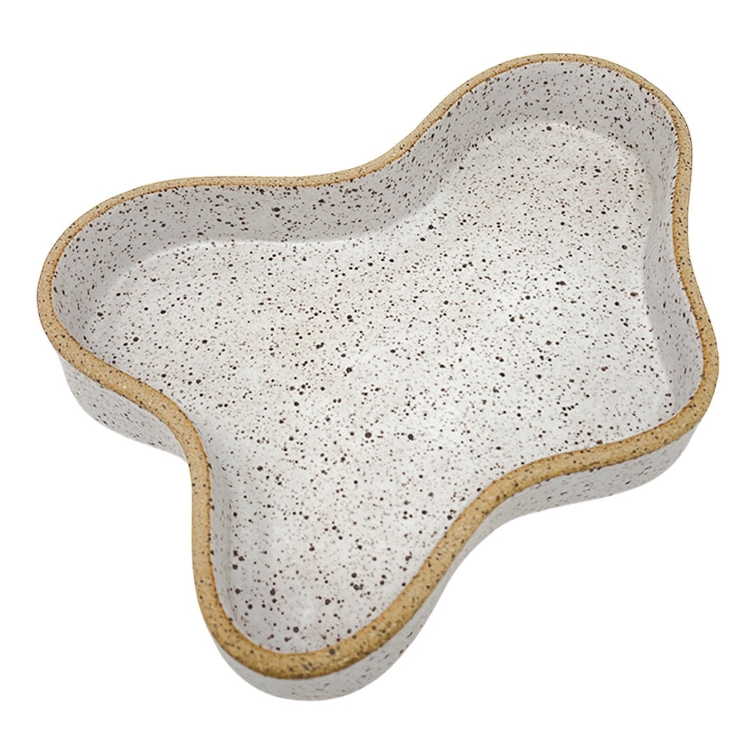 Small Organic Dish - 4 Sided - Matte White
