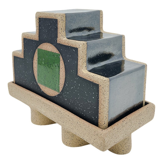 Butter Dish - Pyramid - Matte Black, Pewter, Gloss Green