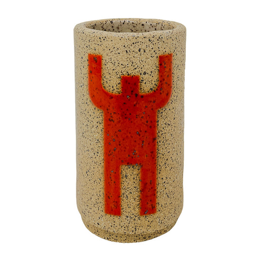 Mini Vessel - Humans - Gloss Orange