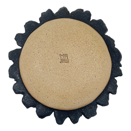 Organic Bowl - Sunflower - Matte Black & White