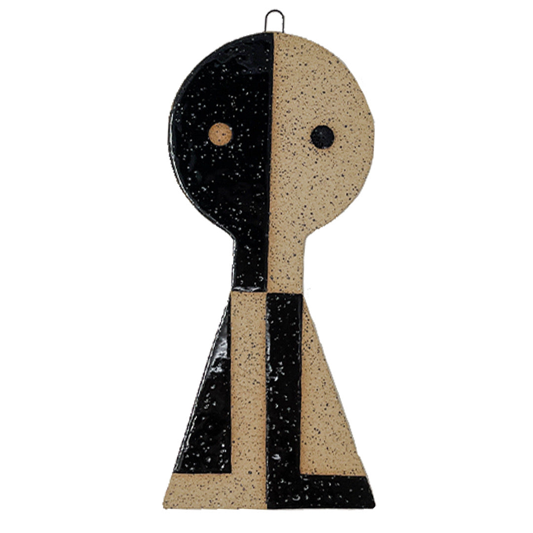 Hanging Sculpture Buddy - Triangles - Gloss Black