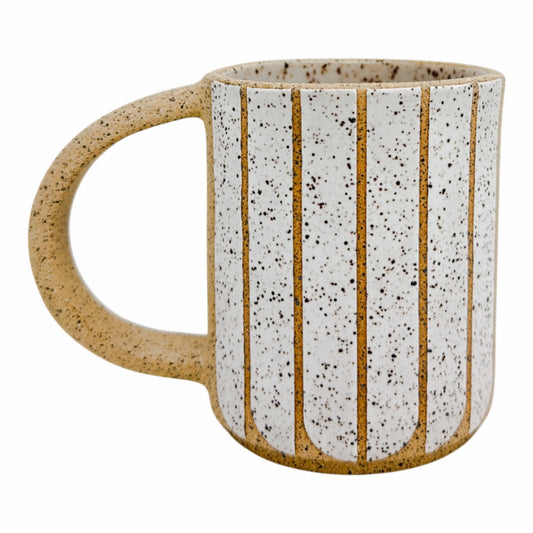 12oz. Mug - Rounded Lines - Matte White