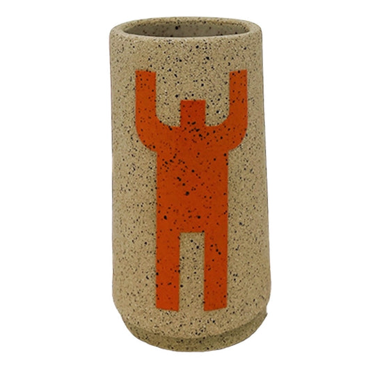 Mini Vessel - Humans - Matte Orange