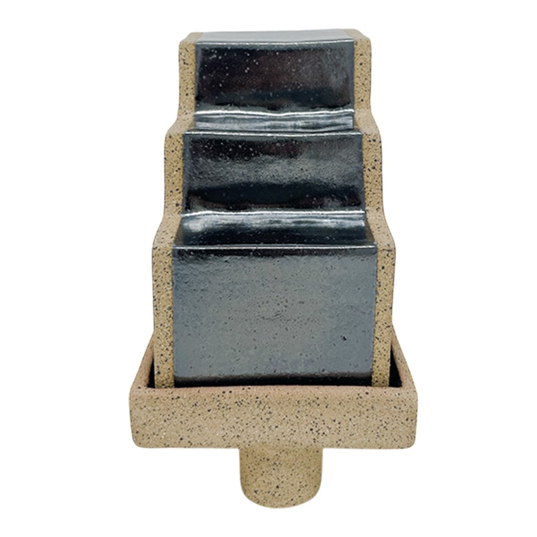 Butter Dish - Pyramid - Matte Black, Pewter, Gloss Green
