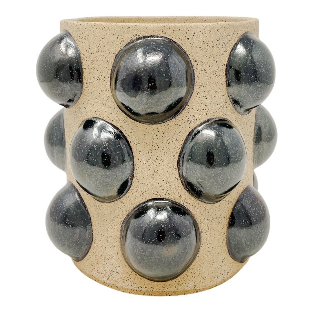 Medium Vessel - Inverse All Over Studs - Pewter