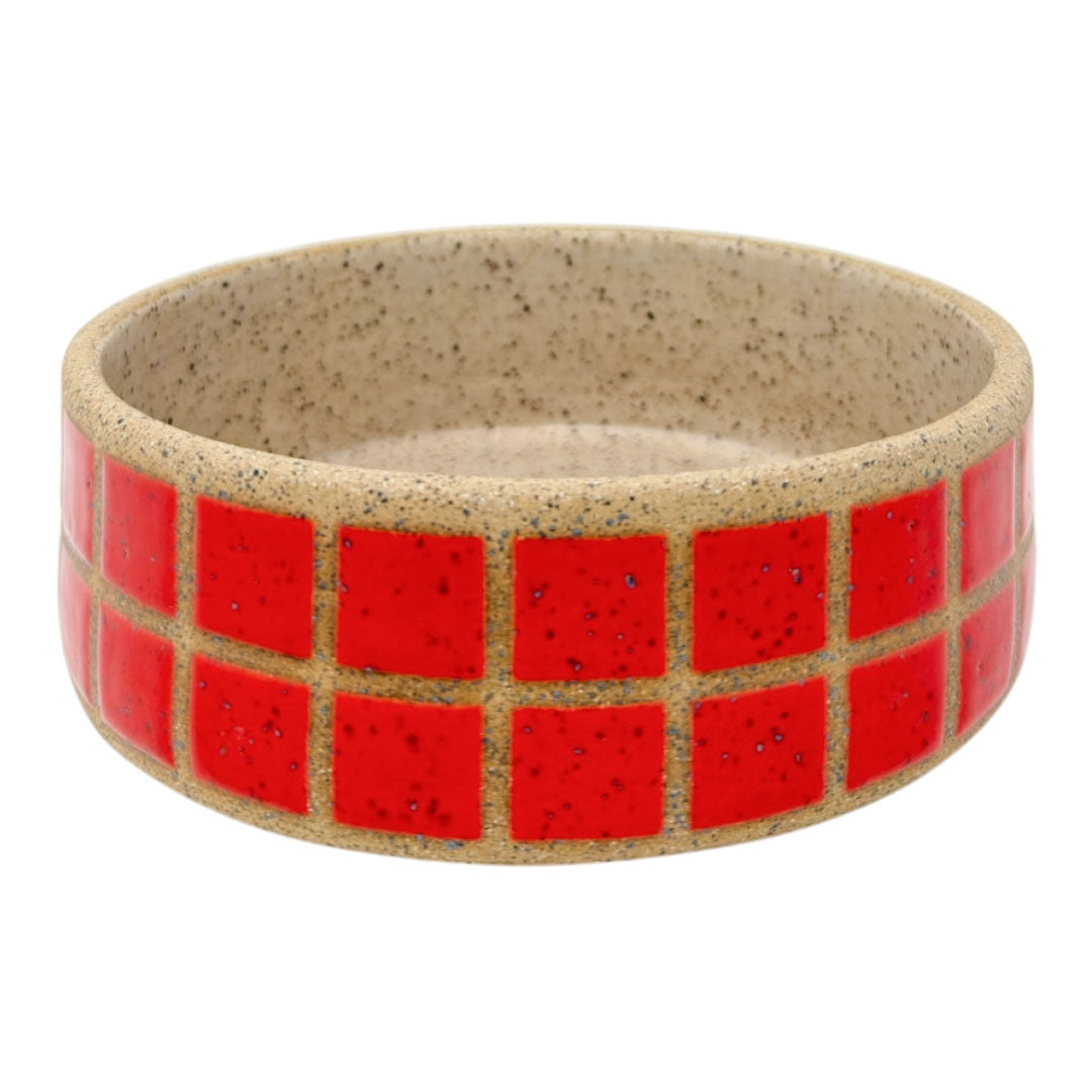 Small Plate Bowl - Tiles - Gloss Red