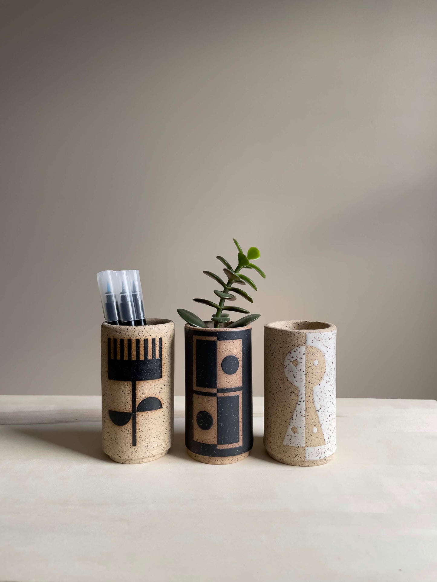 Mini Vessel - Tiles - Matte Intense Yellow