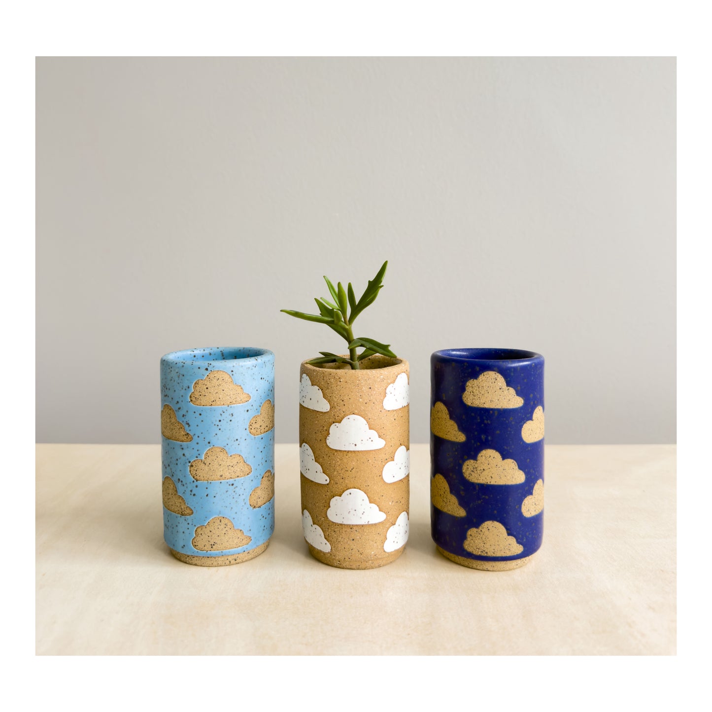 Mini Vessel - Clouds Inversed - Light Blue