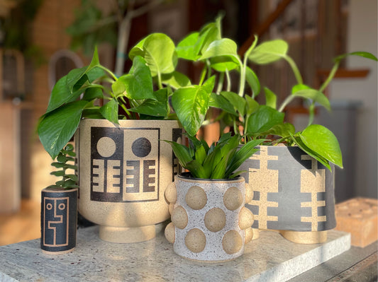 Vasija pequeña - Pájaros - Rojo