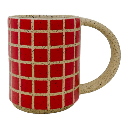 12oz. Mug - Tiles - Matte Red