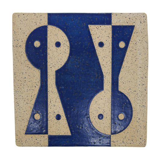 4" Tile - Sculpture Buddy - Matte Blue