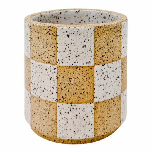 6oz. Tumbler - Checkers - Matte White