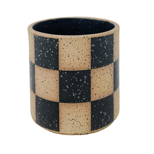 6oz. Tumbler - Checkers - Matte Black