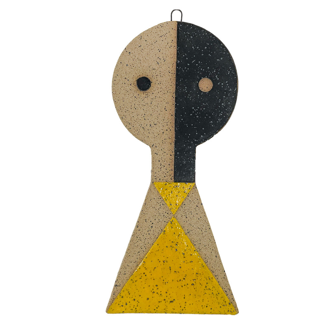 Hanging Sculpture Buddy - Black & Yellow