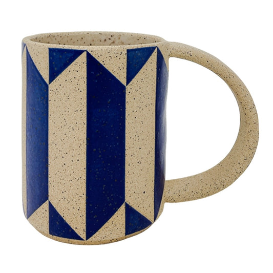 12oz. Mug - Hexagons - Matte Blue