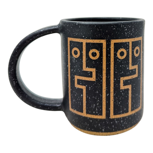12oz. Mug - Double Hug Face - Matte Black