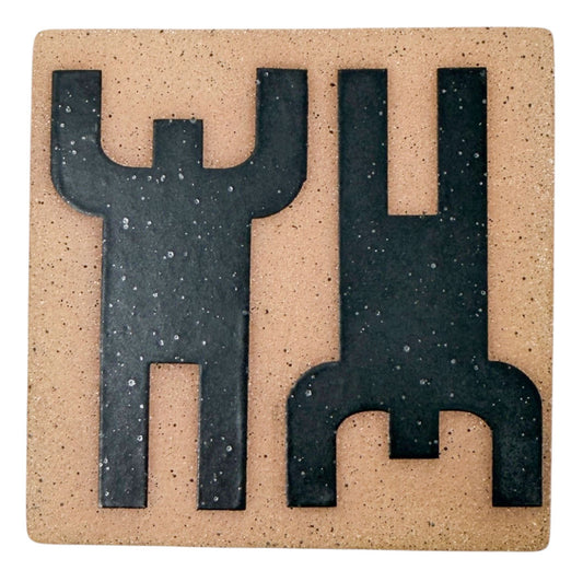 4" Tile - Humans - Matte Black