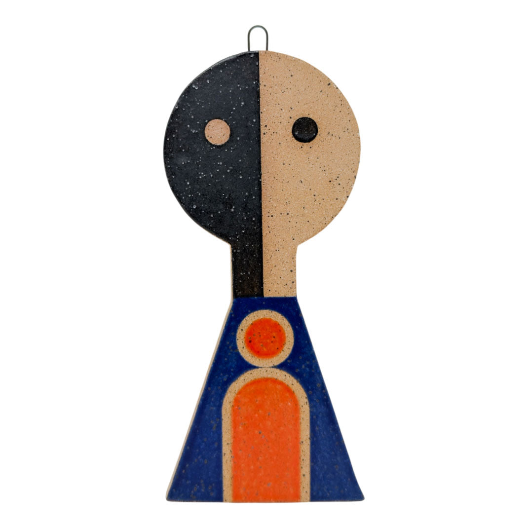 Hanging Sculpture Buddy - Arches - Black, Orange & Blue