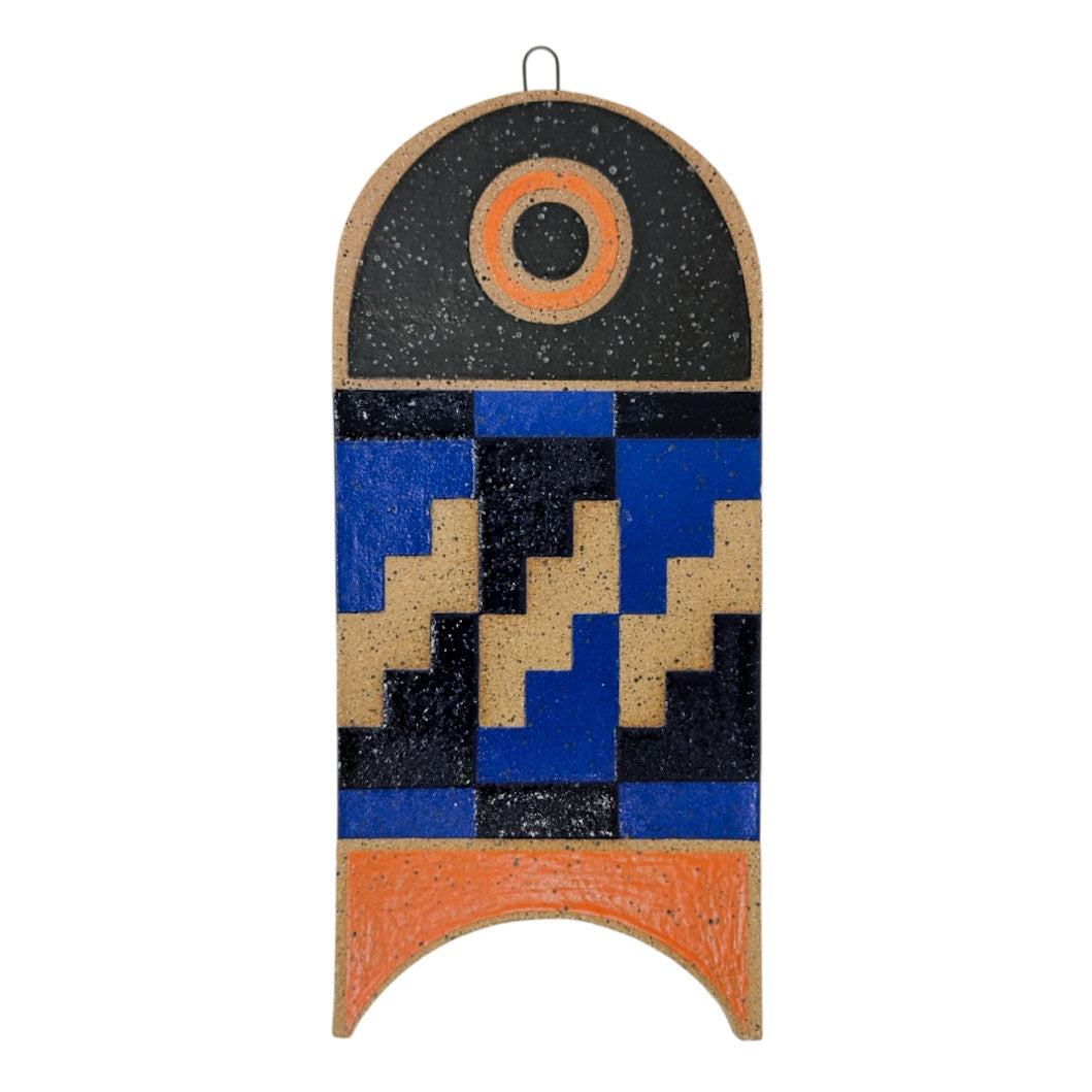 Hanging Sculpture - Fish - Black, Blue & Orange