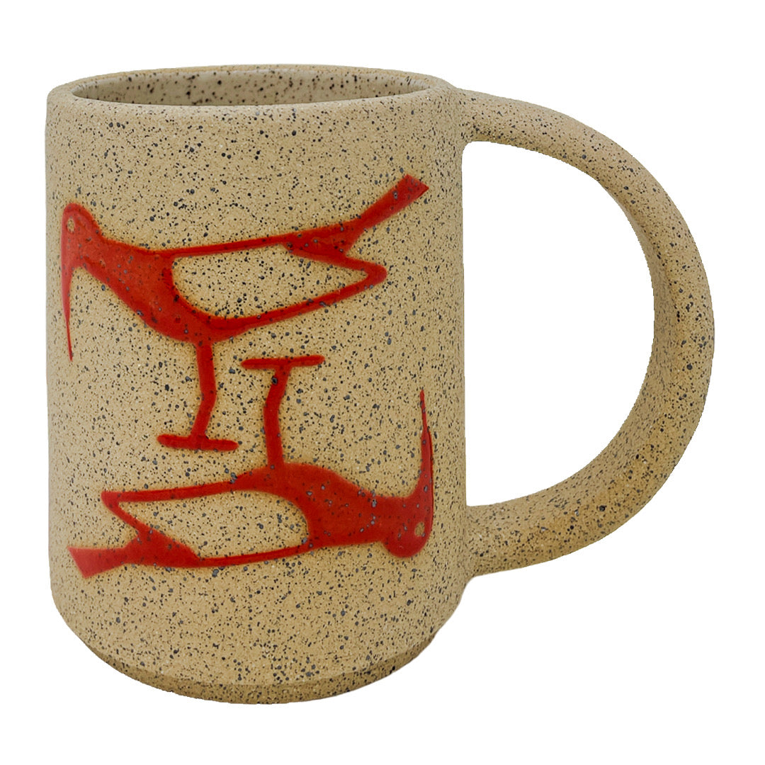 12oz. Mug - Birds - Gloss Red