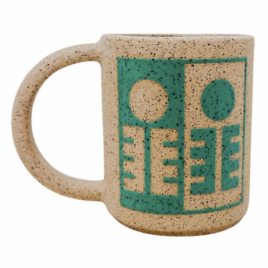 12 onzas. Taza - Líneas Redondeadas - Negro