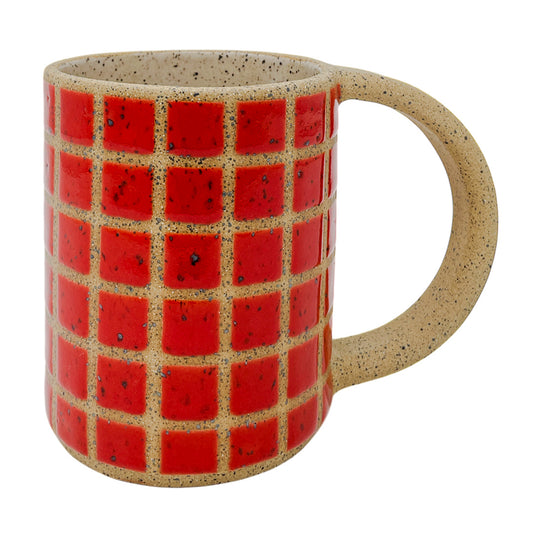 12oz. Mug - Tiles - Gloss Red