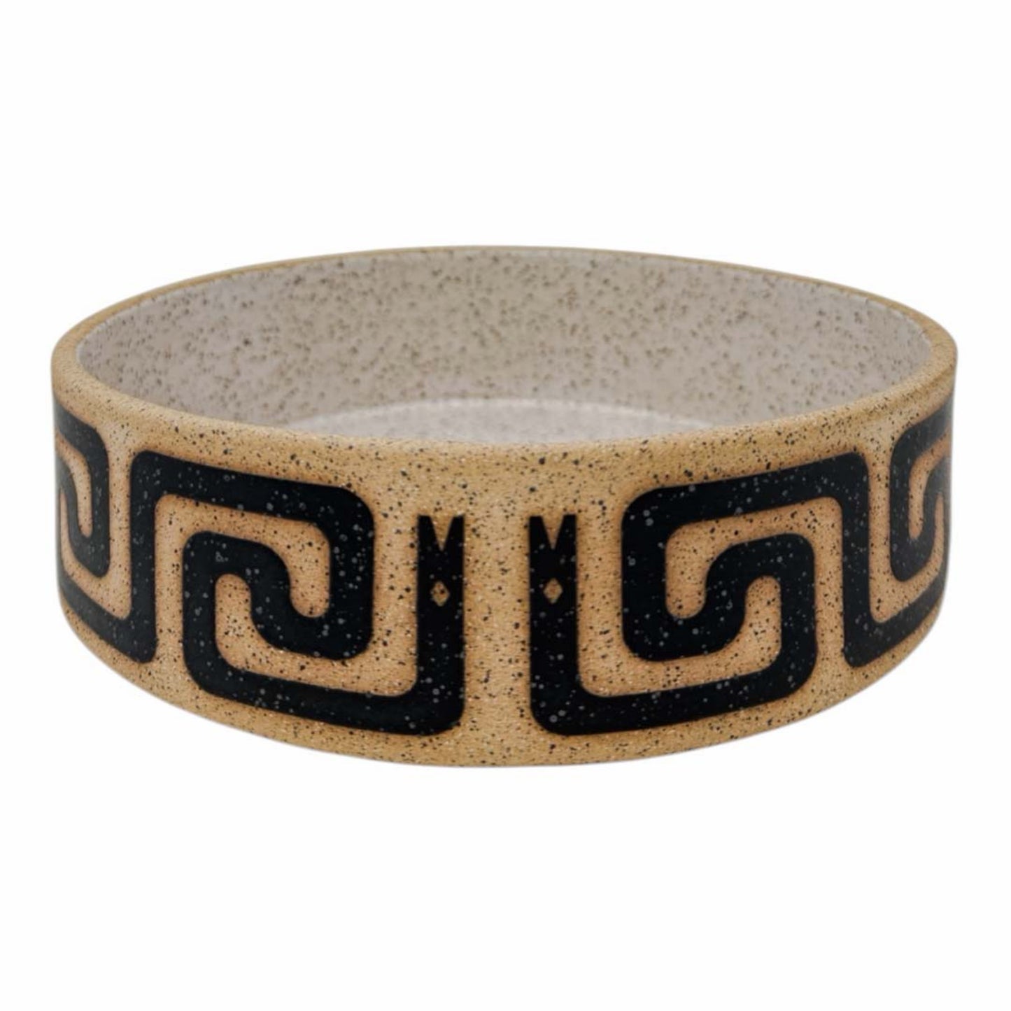 Medium Plate Bowl - Cleopatra - Matte Black & White