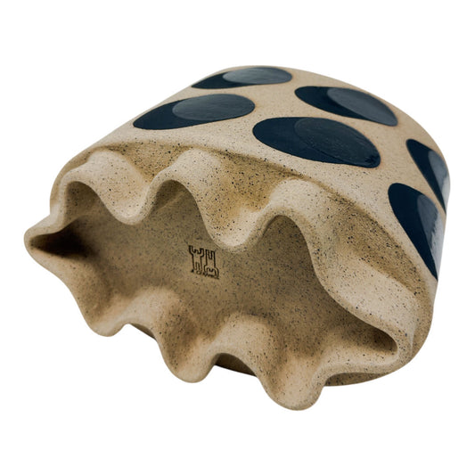 Large Oval Vessel - Tubes - Matte & Gloss Black