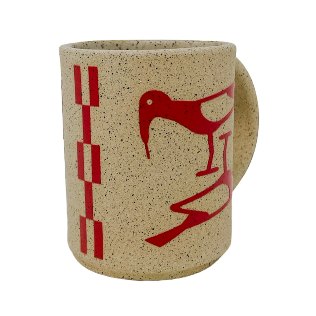 12oz. Mug - Birds - Matte Red