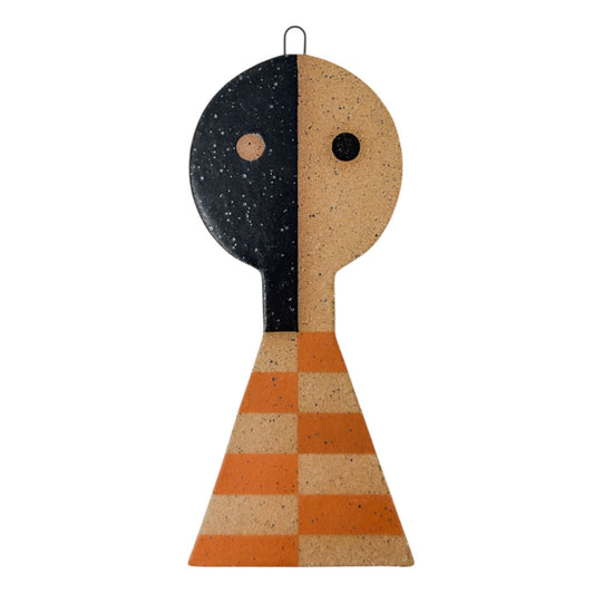 Hanging Sculpture Buddy - Lines - Black & Terracotta