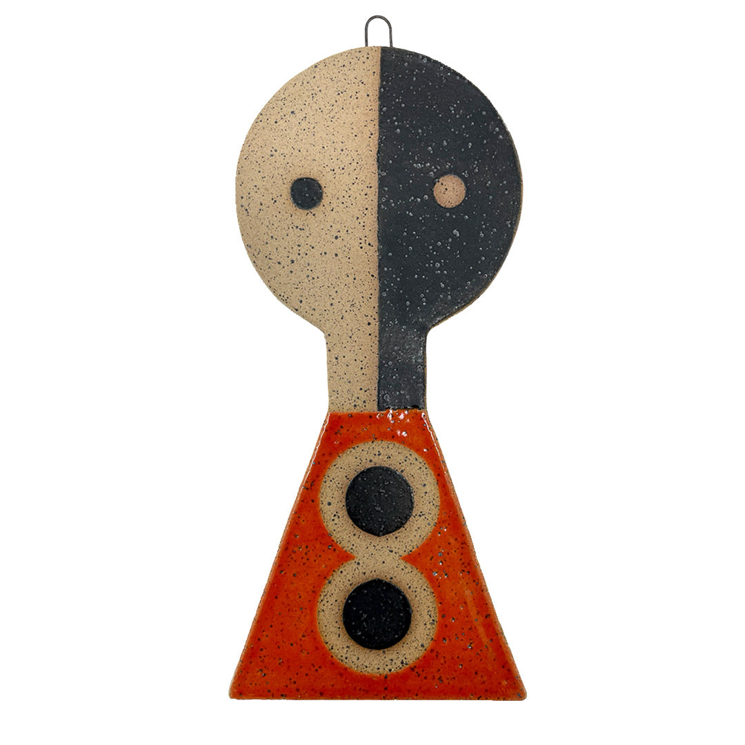 Hanging Sculpture Buddy - Black & Orange