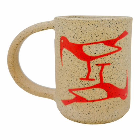 12oz. Mug - Birds - Matte Red