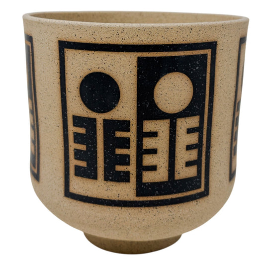 Large Footed Vessel - Sun Climber - Matte Black