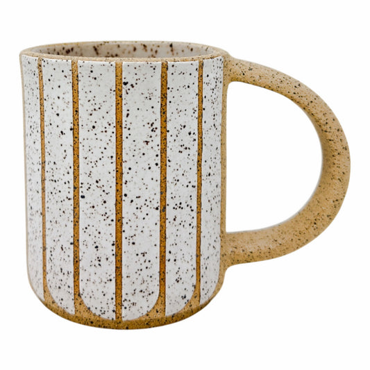 12oz. Mug - Rounded Lines - Matte White