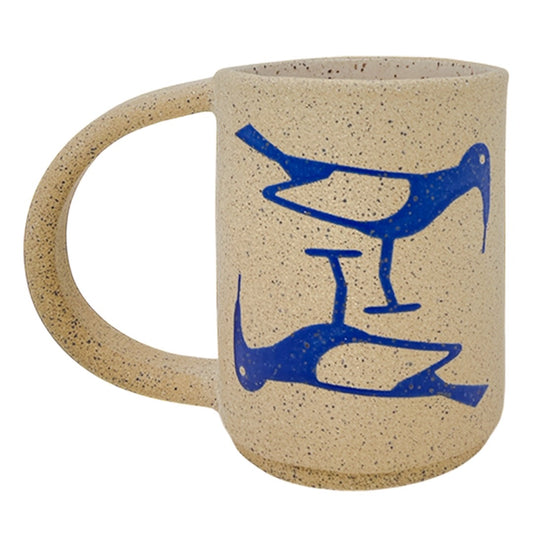 12oz. Mug - Birds - Matte Blue