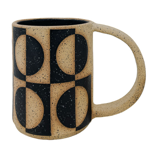 12oz. Mug - Half Circles - Matte Black