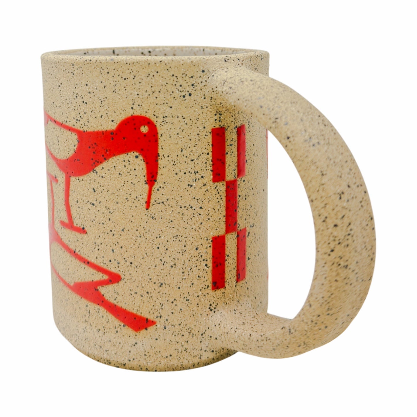 12oz. Mug - Birds - Matte Red