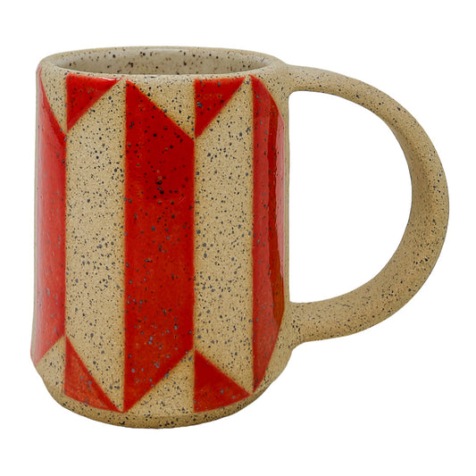 12oz. Mug - Hexagons - Gloss Red