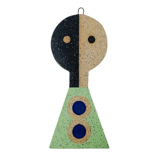 Hanging Sculpture Buddy - Circles - Black, Green & Blue